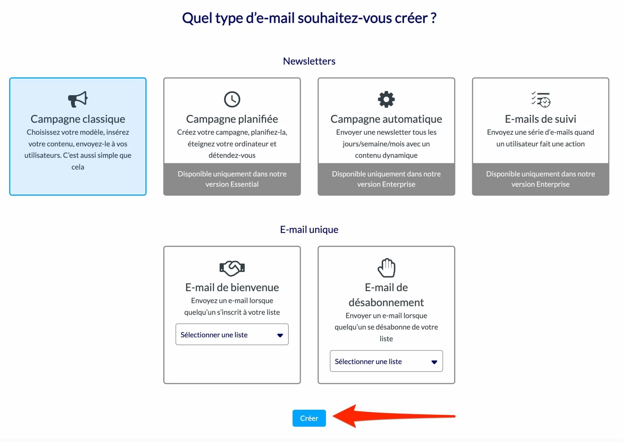 Création d'une campagne classique avec AcyMailing.