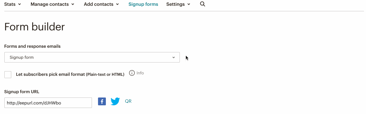 Translate the Mailchimp form on WordPress.