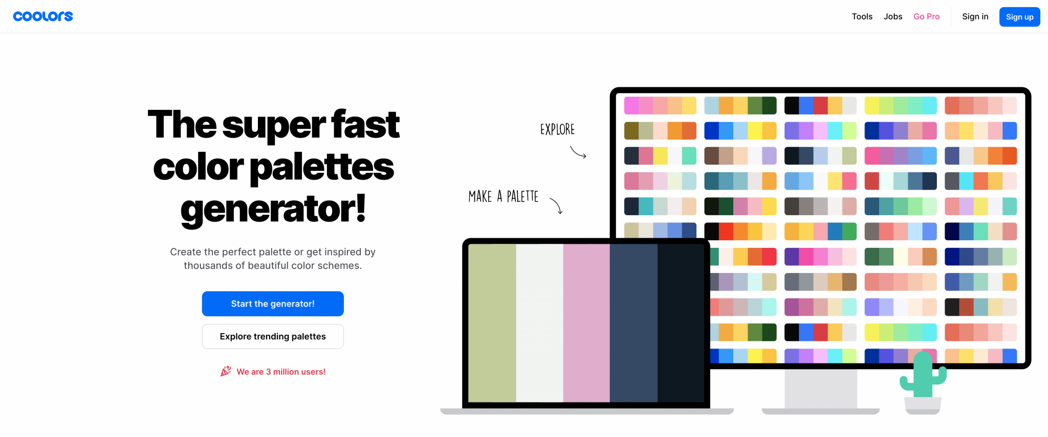 Coolors est un outil de création de palette graphique.