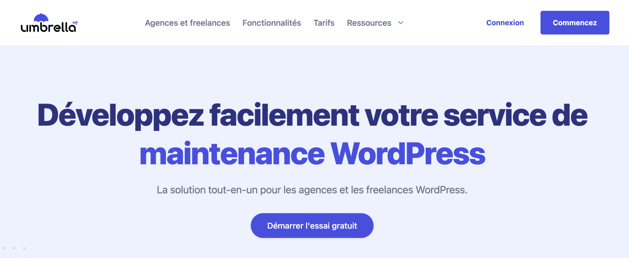WP Umbrella est un outil permettant de gérer, maintenir et surveiller tous vos sites WordPress depuis une même interface.