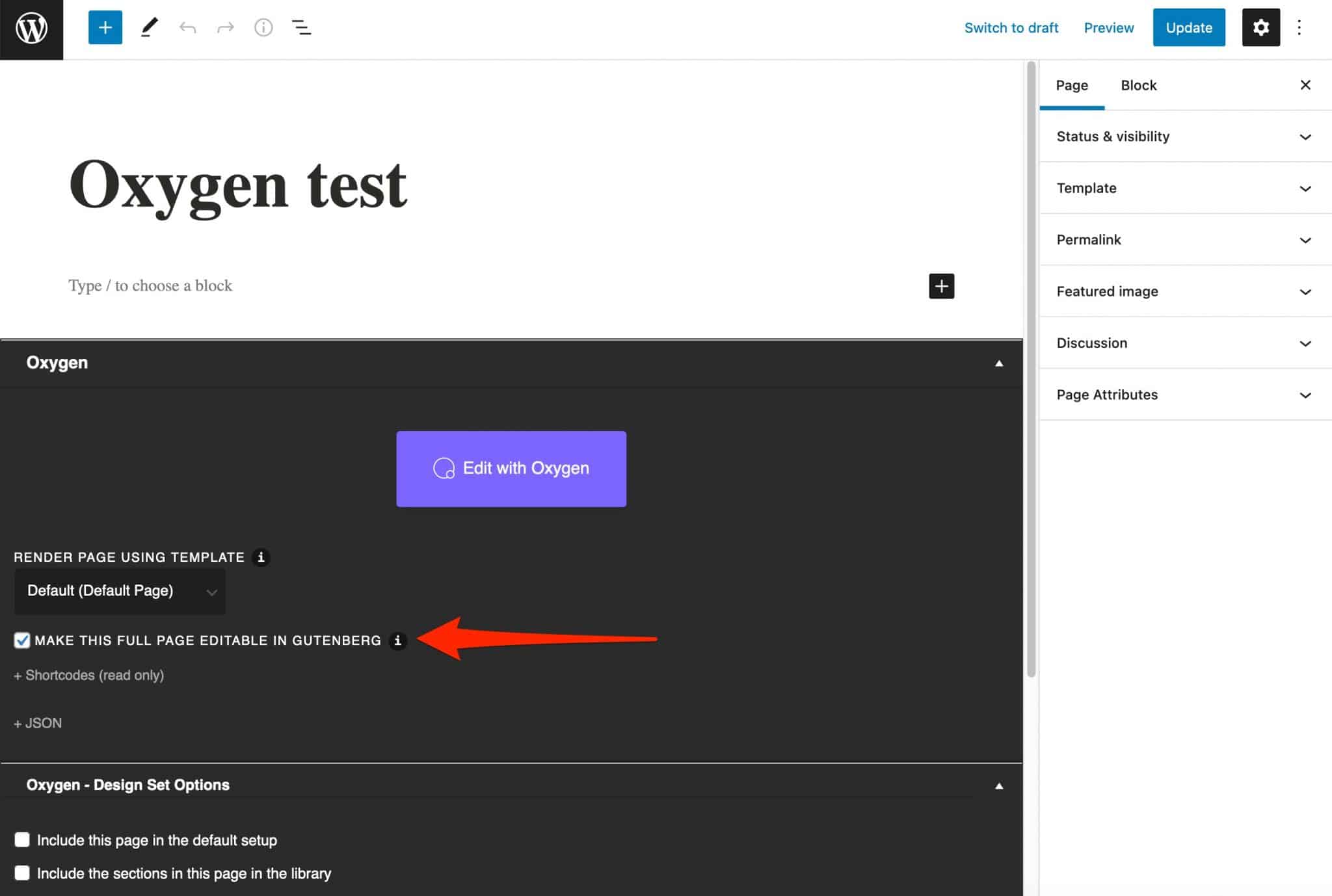 Blocks made in Oxygen Builder can be easily modified with Gutenberg.