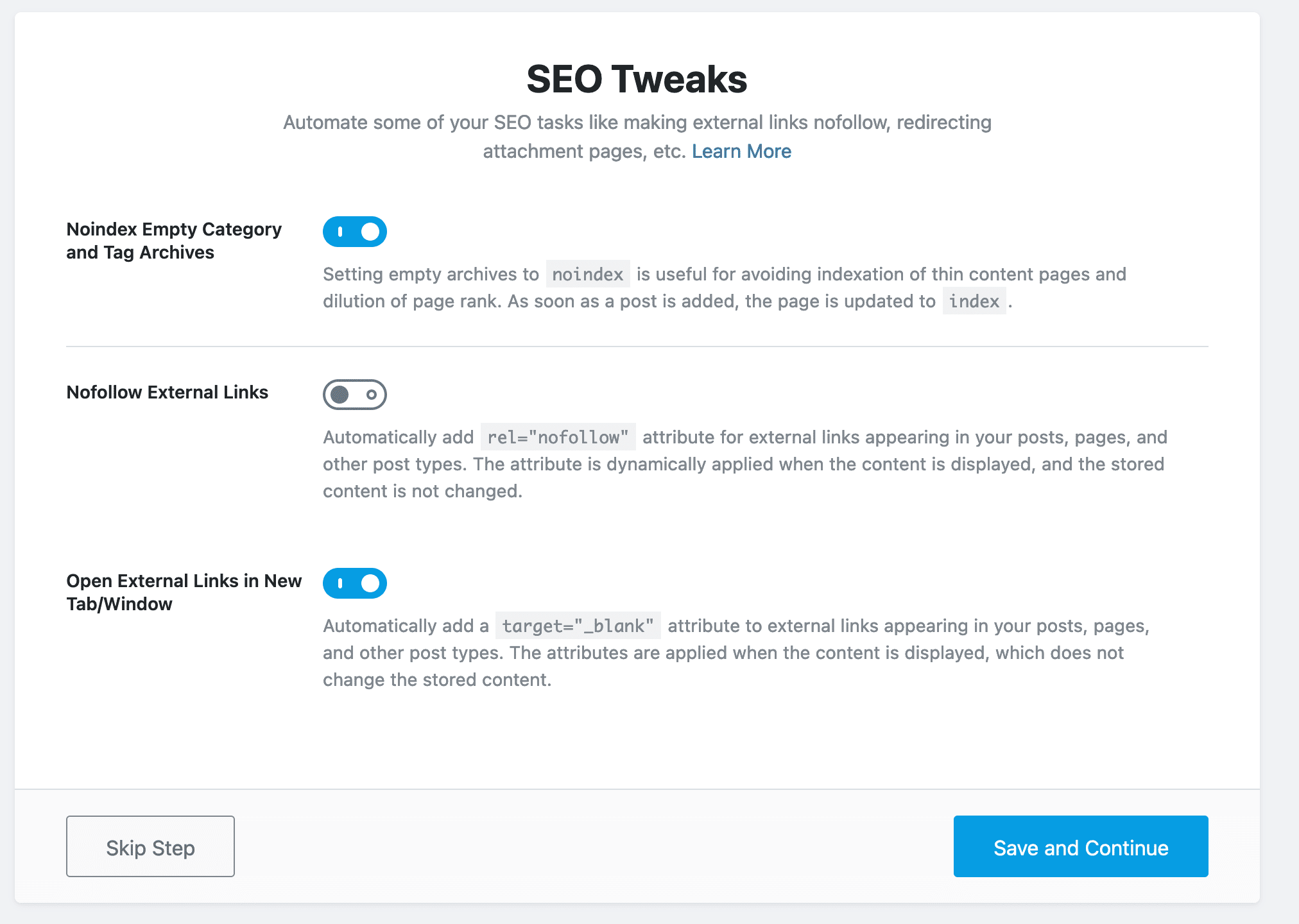 The SEO Tweaks module offers SEO adjustments.