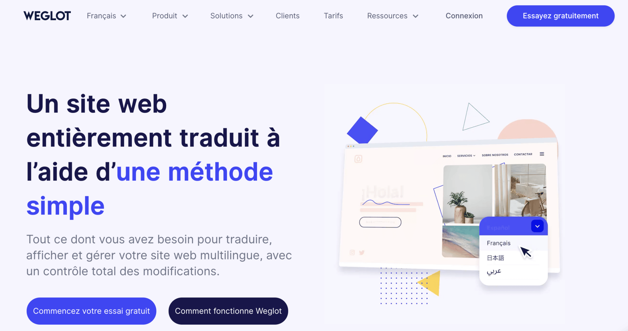 Weglot est un outil permettant de rendre votre site WordPress multilingue.