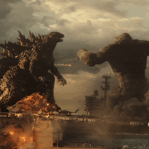Two monsters battle each other.
