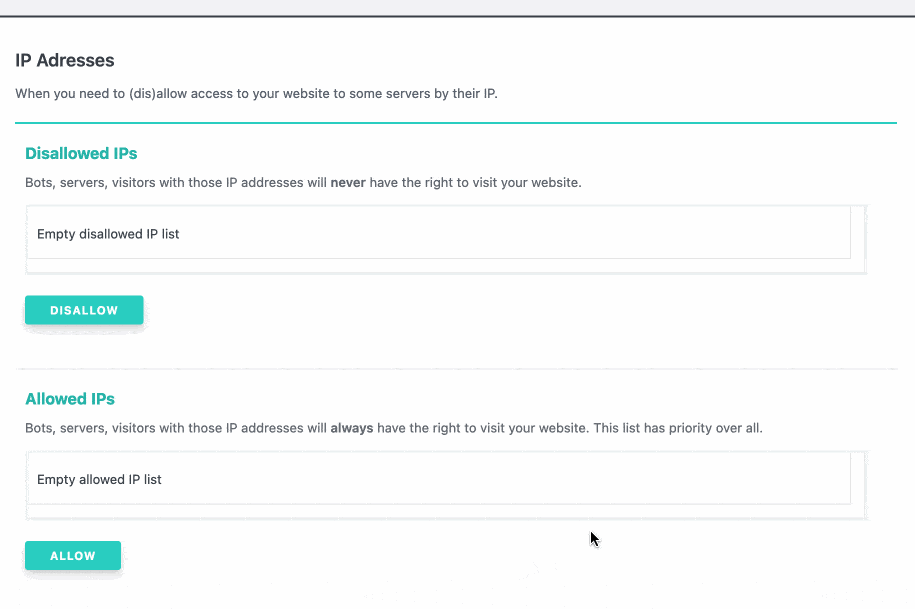 SecuPress allows you to manually add IP addresses to ban.