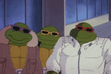 Les Tortues Ninja dansent.