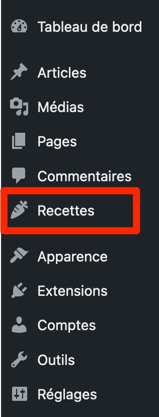 Un nouveau custom post type créé avec Toolset.