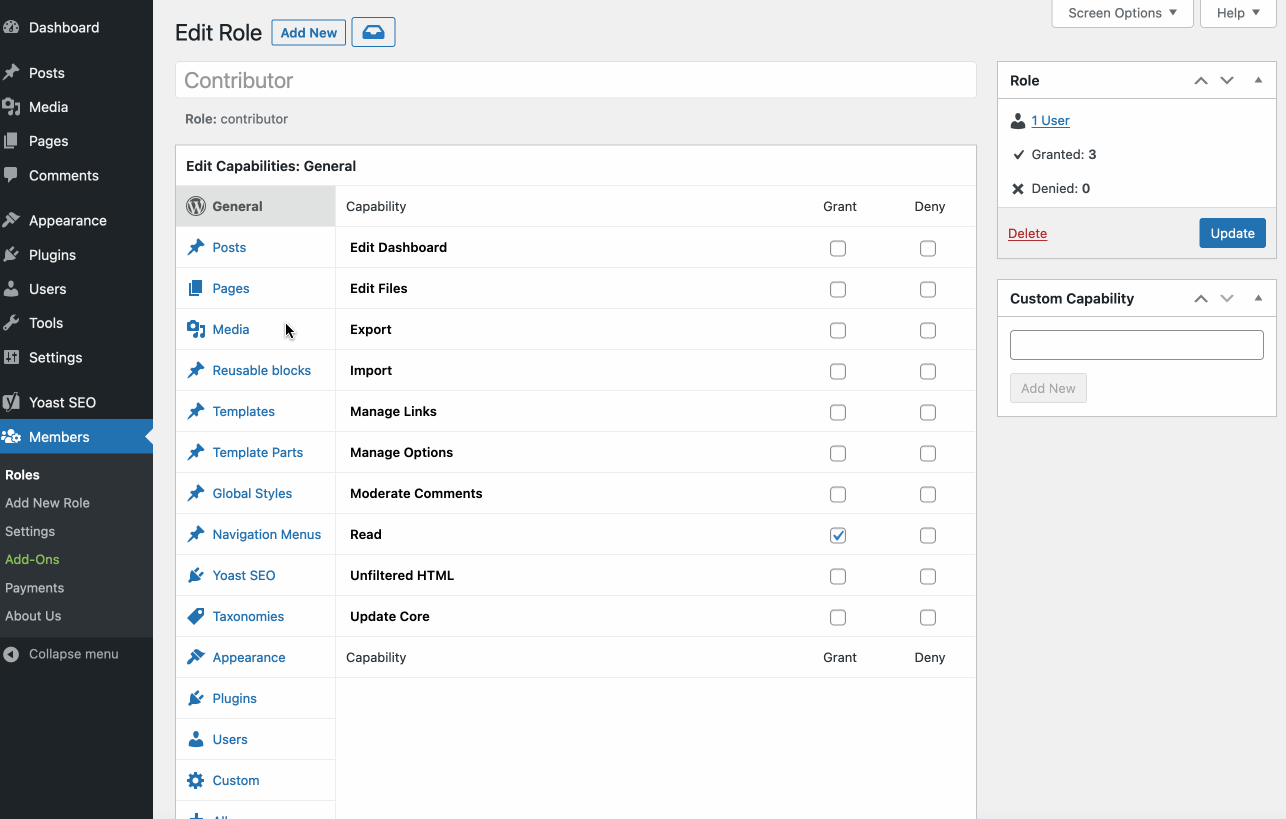 Members allows users to edit media files.