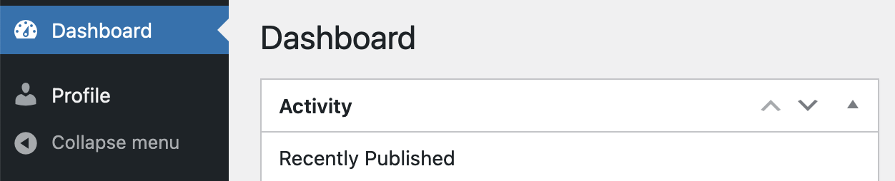 Dashboard of a subscriber on WordPress.