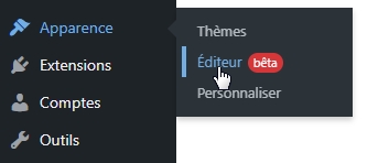 Il est possible d'ajouter un fil d'Ariane sur votre site WordPress en passant par l'éditeur de site.