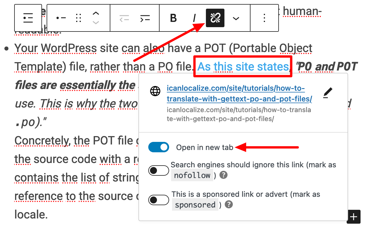 Minimize your bounce rate by setting links to open in a new tab.