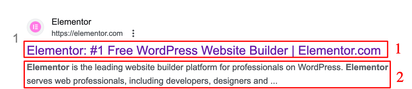 The title and meta-description tags for each page need to be optimized.