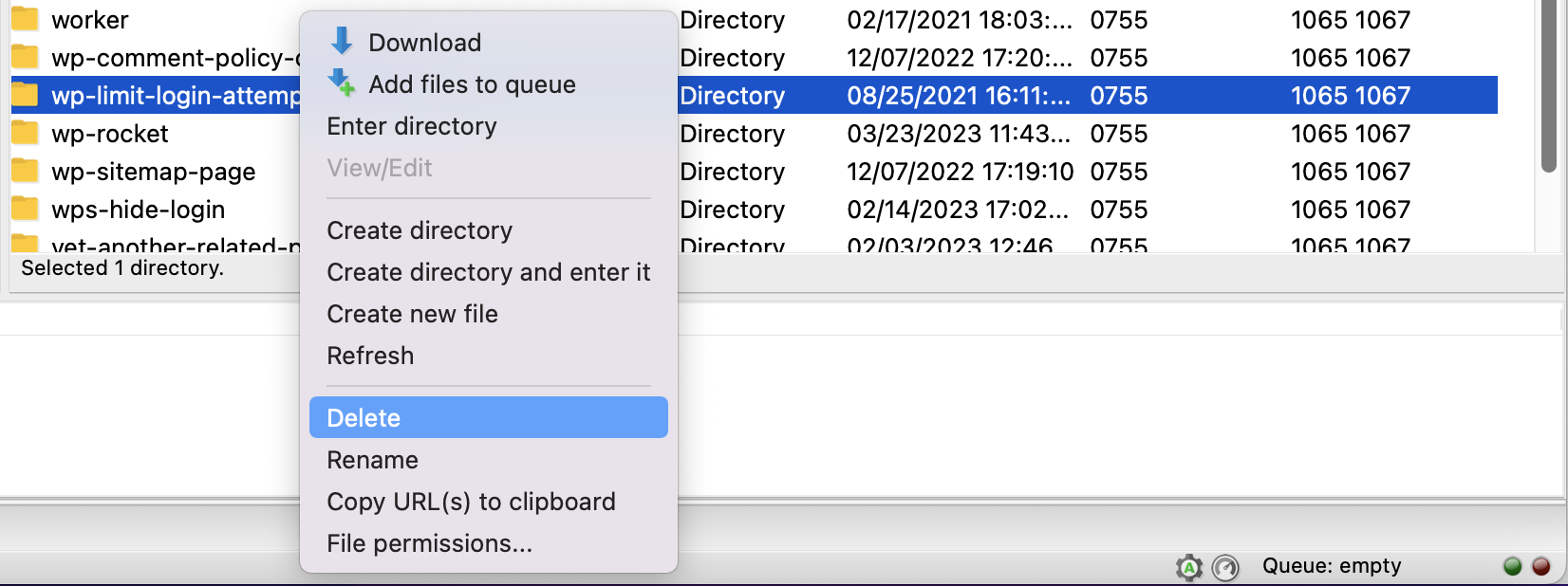 If you get locked out of your site, you can use an FTP client to delete the directory of the Limit Login Attempts Reloaded plugin.