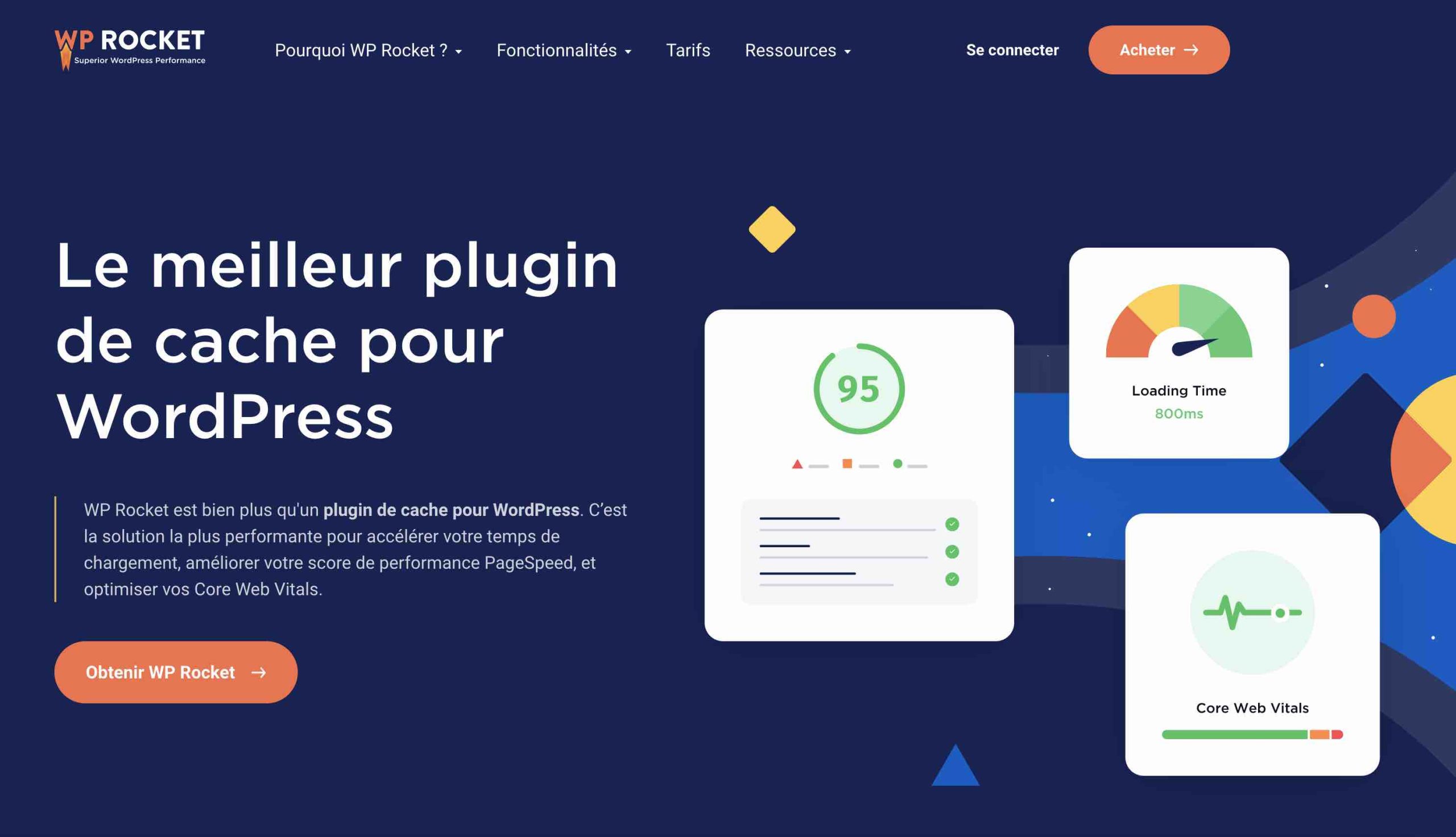 WP Rocket est un plugin de cache pour WordPress.