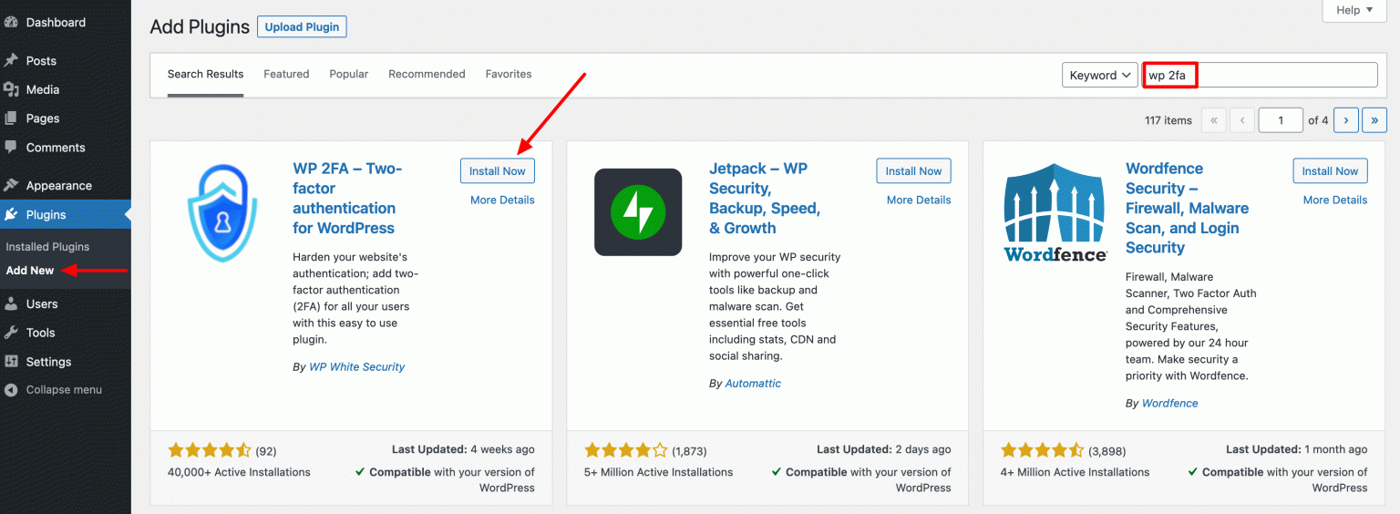 How to enable two-factor authentication on WordPress