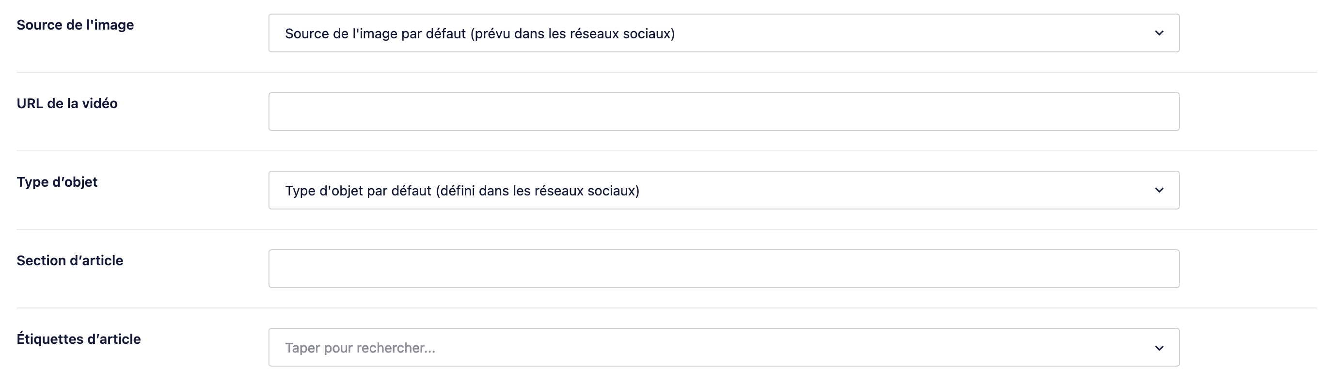 Les options en lien avec les réseaux sociaux proposées par All in One SEO vs Yoast SEO.