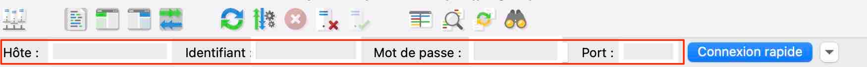 Connexion à FileZilla.