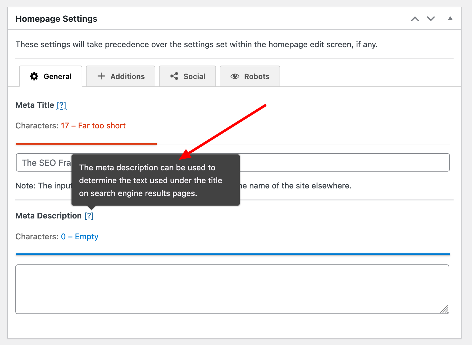 The SEO Framework offers explanations of its options.