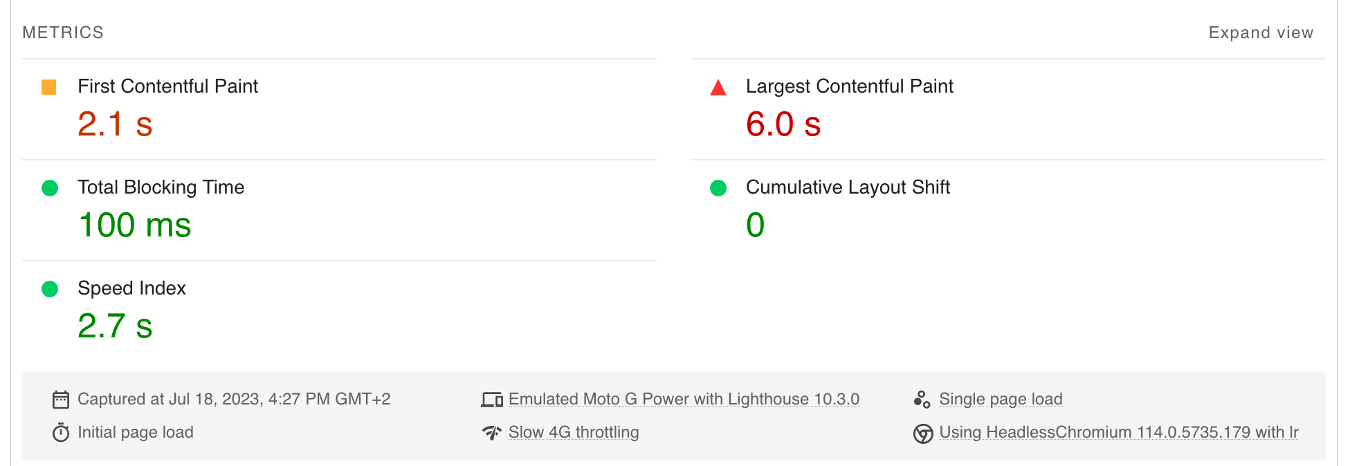 PageSpeed Insights uses lab data.