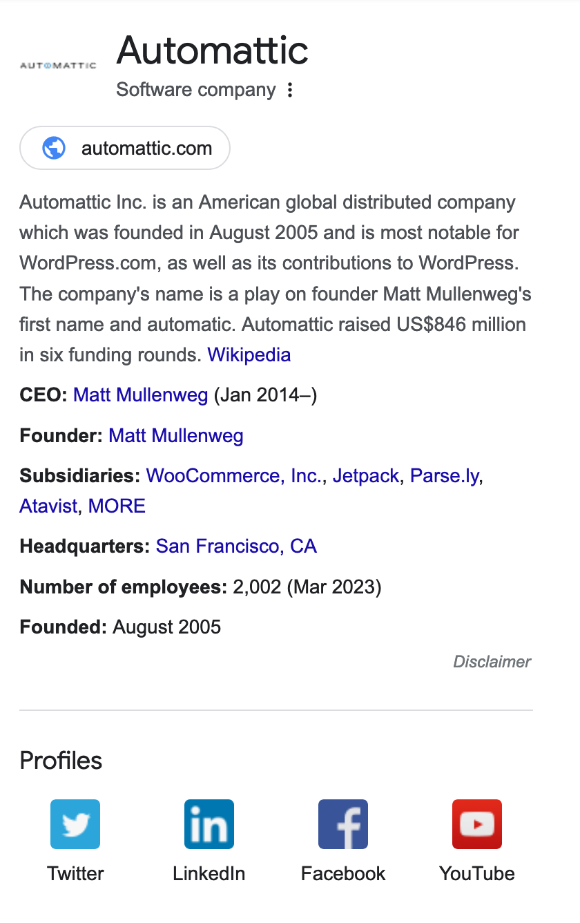 An example of a "logo" rich snippet.