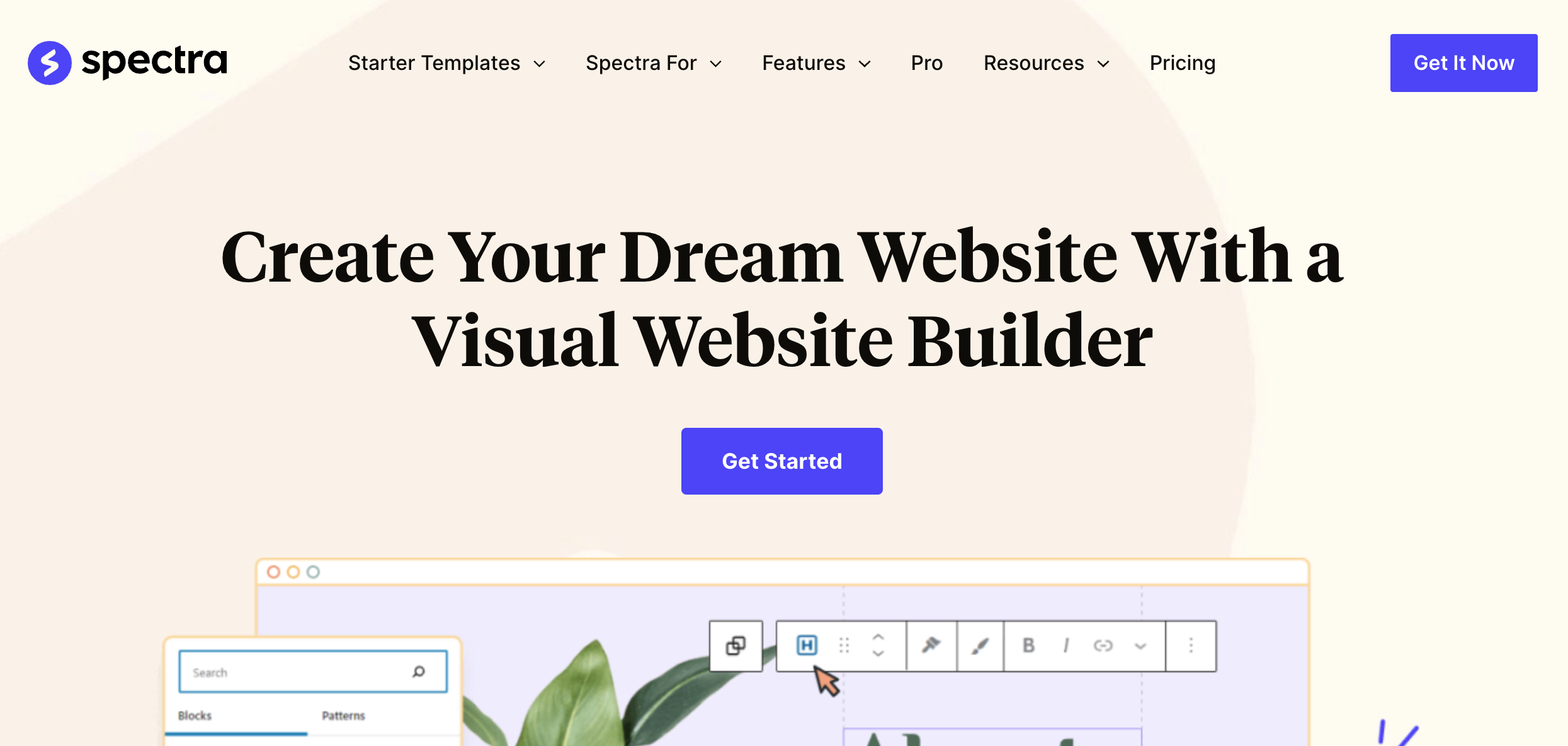 Spectra est un constructeur de page WordPress.