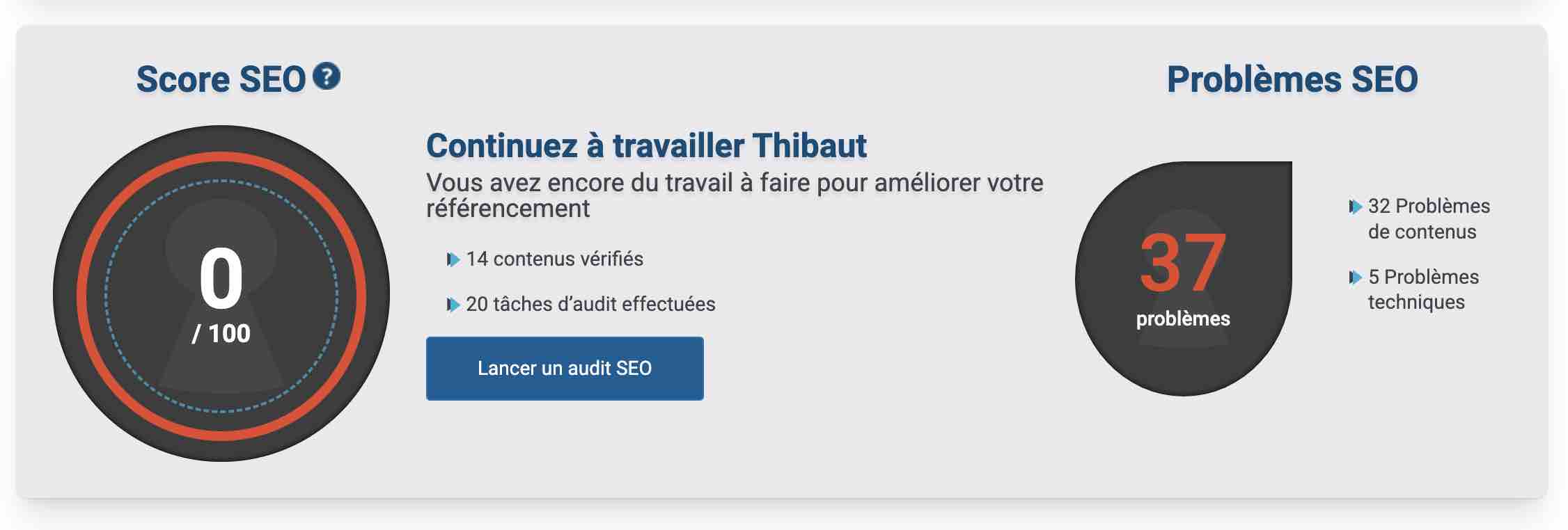 SEOKEY promose un module d'audit SEO.
