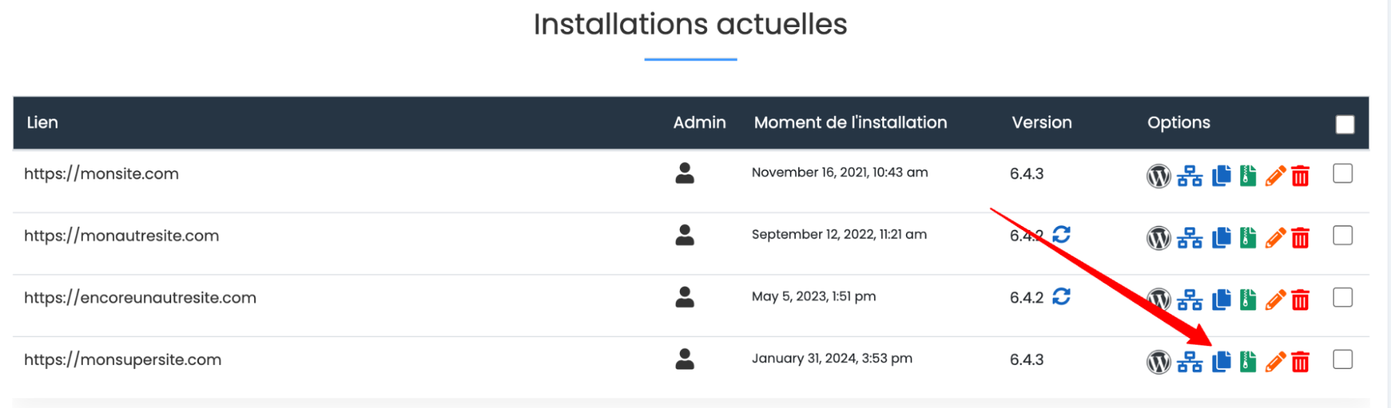 Cloner une installation WordPress sur le cPanel.
