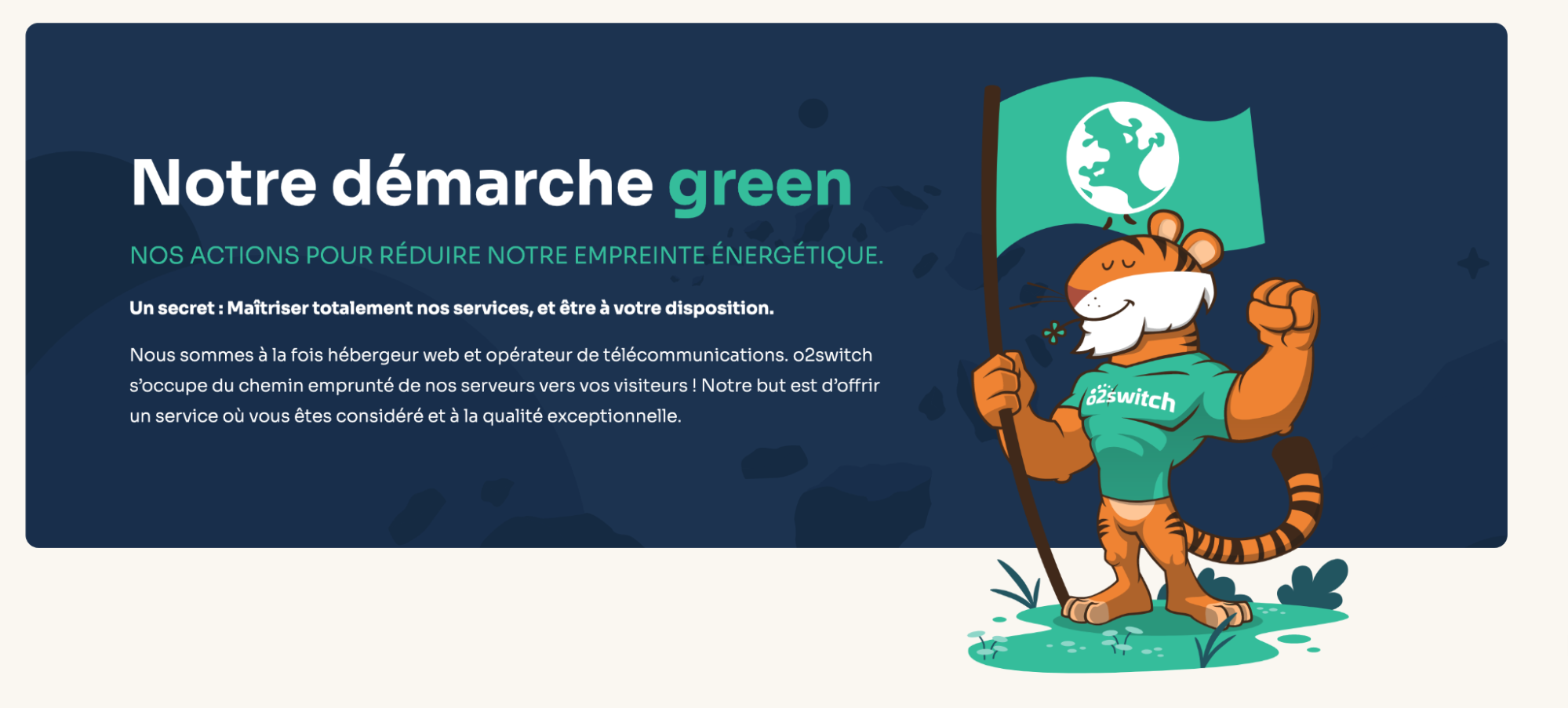 Les actions d'o2switch pour réduire son empreinte énergétique.