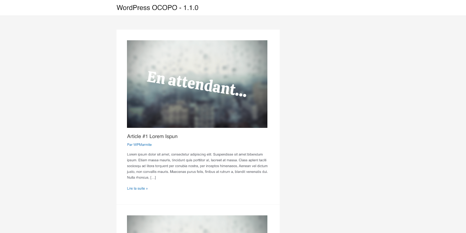 Installation de WP OCOPO.