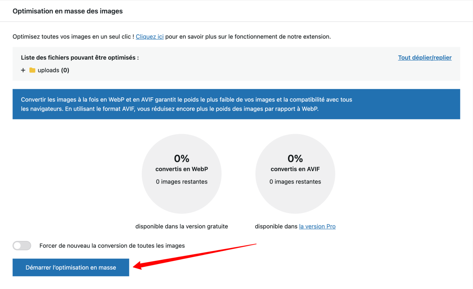 Optimisation d'images en masse sur WordPress avec le plugin Converter for Media.