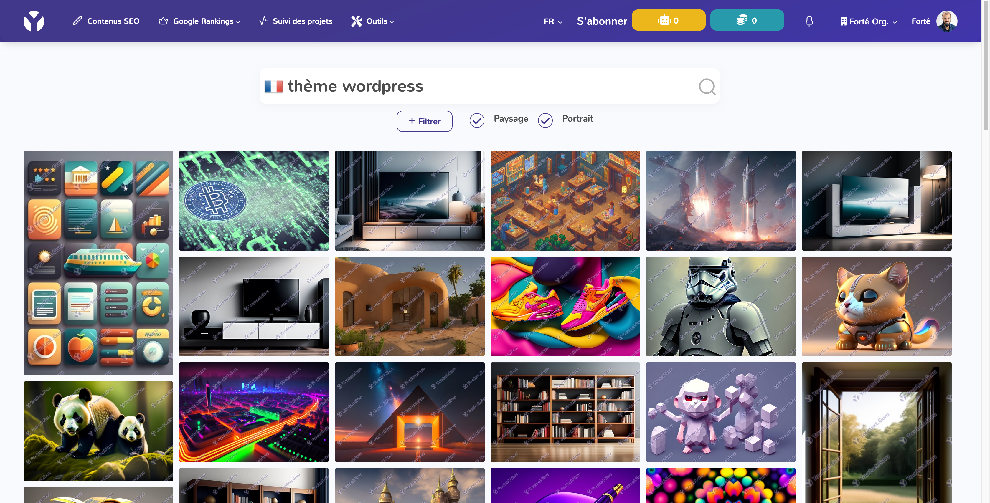 La banque d'images de YourTextGuru.