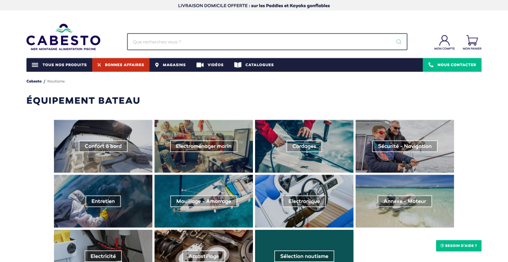 Le site internet nautique de Cabesto