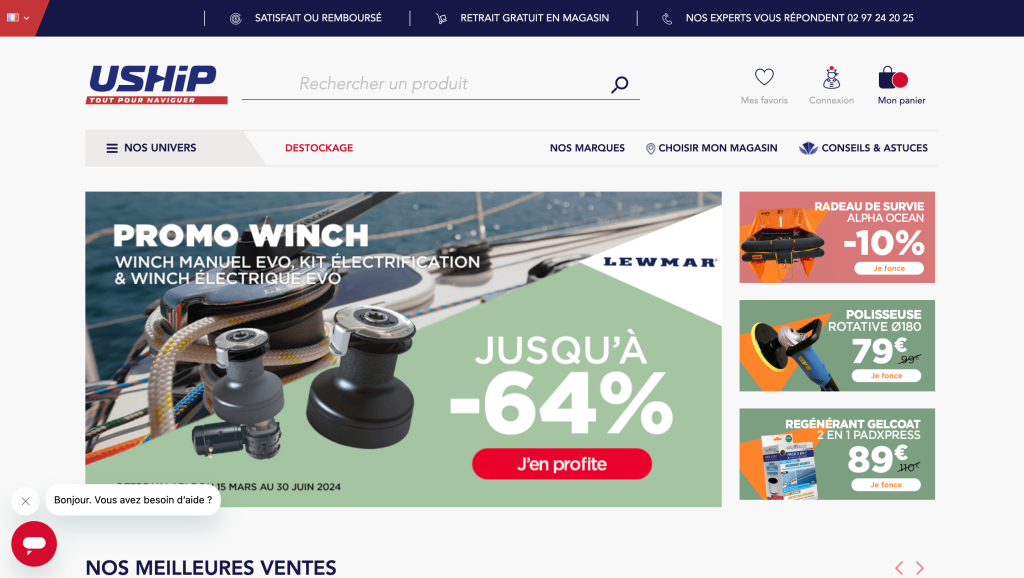Le site internet nautique de Uship