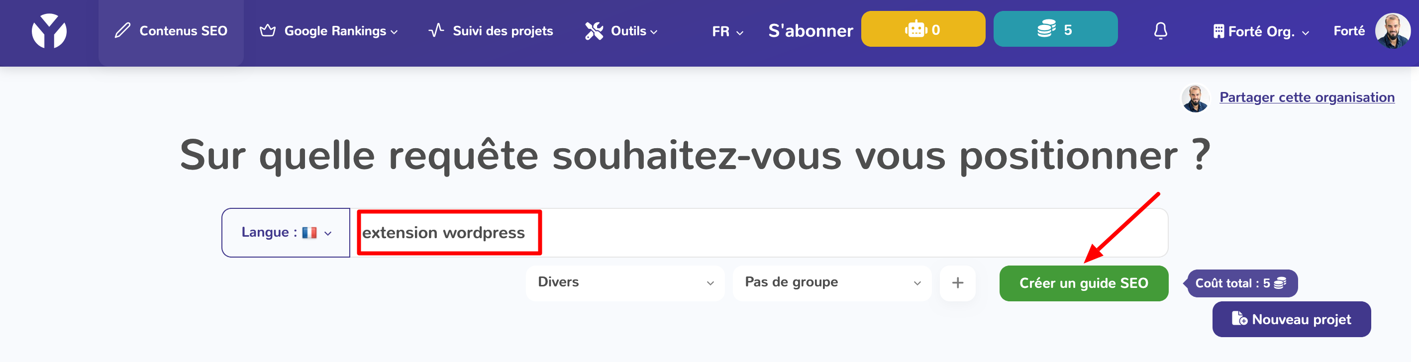Création d'un guide sur l'interface de YTG.