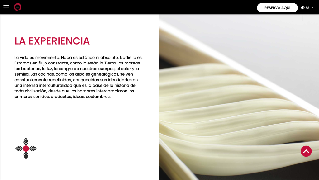 Le site internet du restaurant Maido.