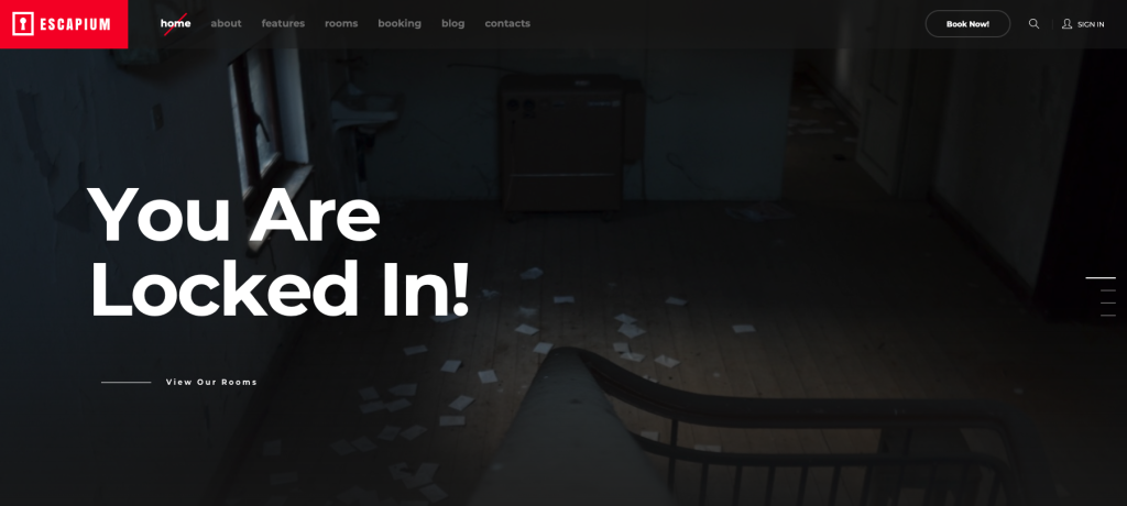 Site d'escape room à l'ambiance effrayante