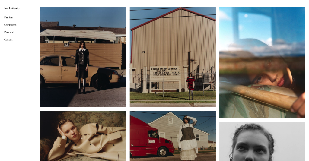 Exemple de portfolio site internet de photographe