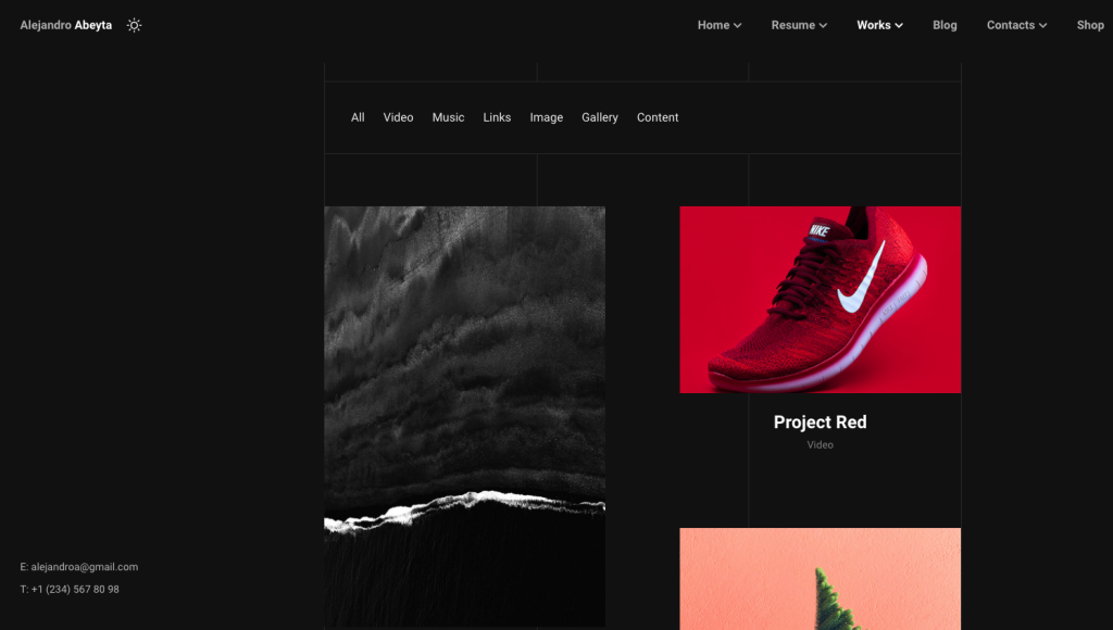 Exemple de site portfolio pour un freelance