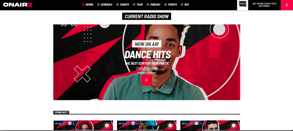Modèle de site web de radio