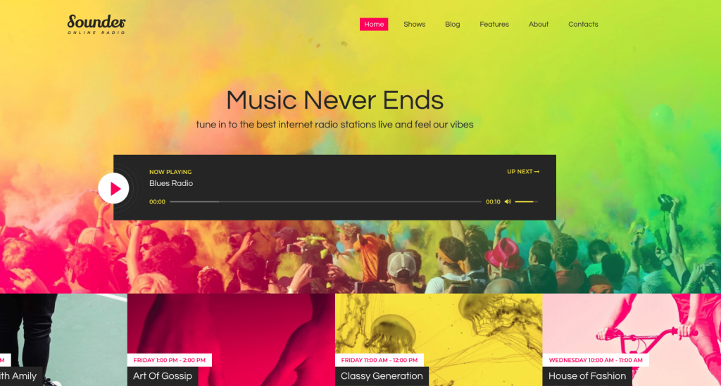 Site de webradio WordPress