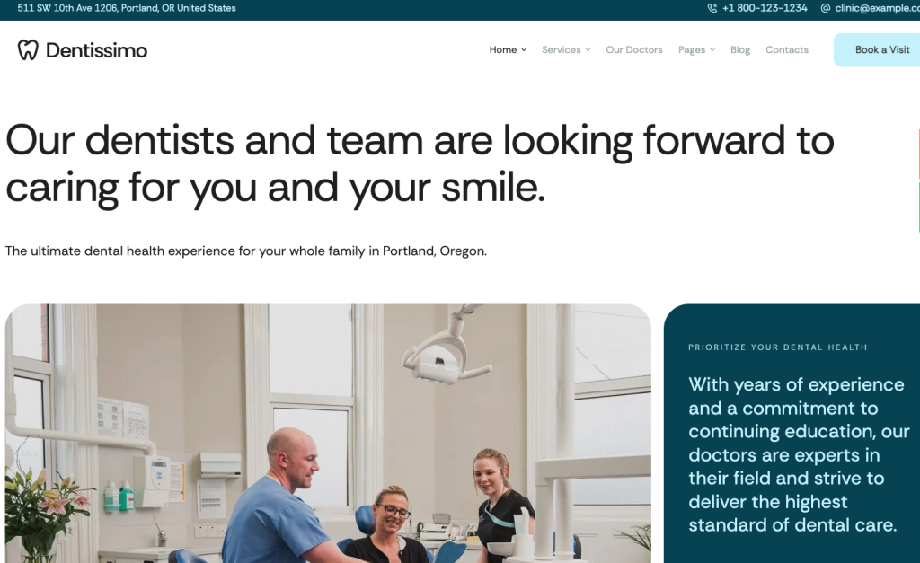 Exemple de création de site internet médical