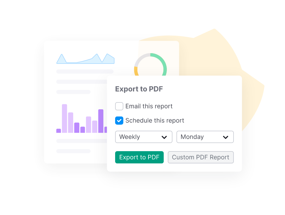 Semrush can send you reports on keyword positioning that you want to track.