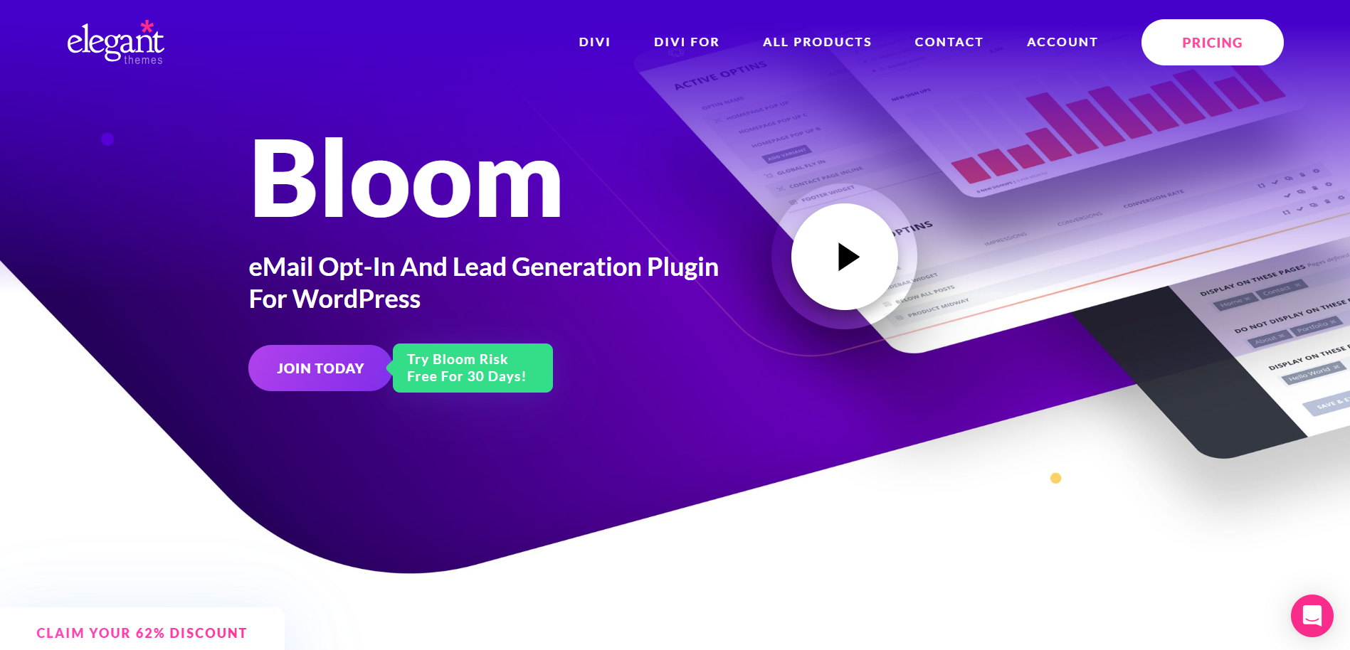 Bloom est un plugin WordPress puissant développé par Elegant Themes pour créer des formulaires d'opt-in et des pop-ups