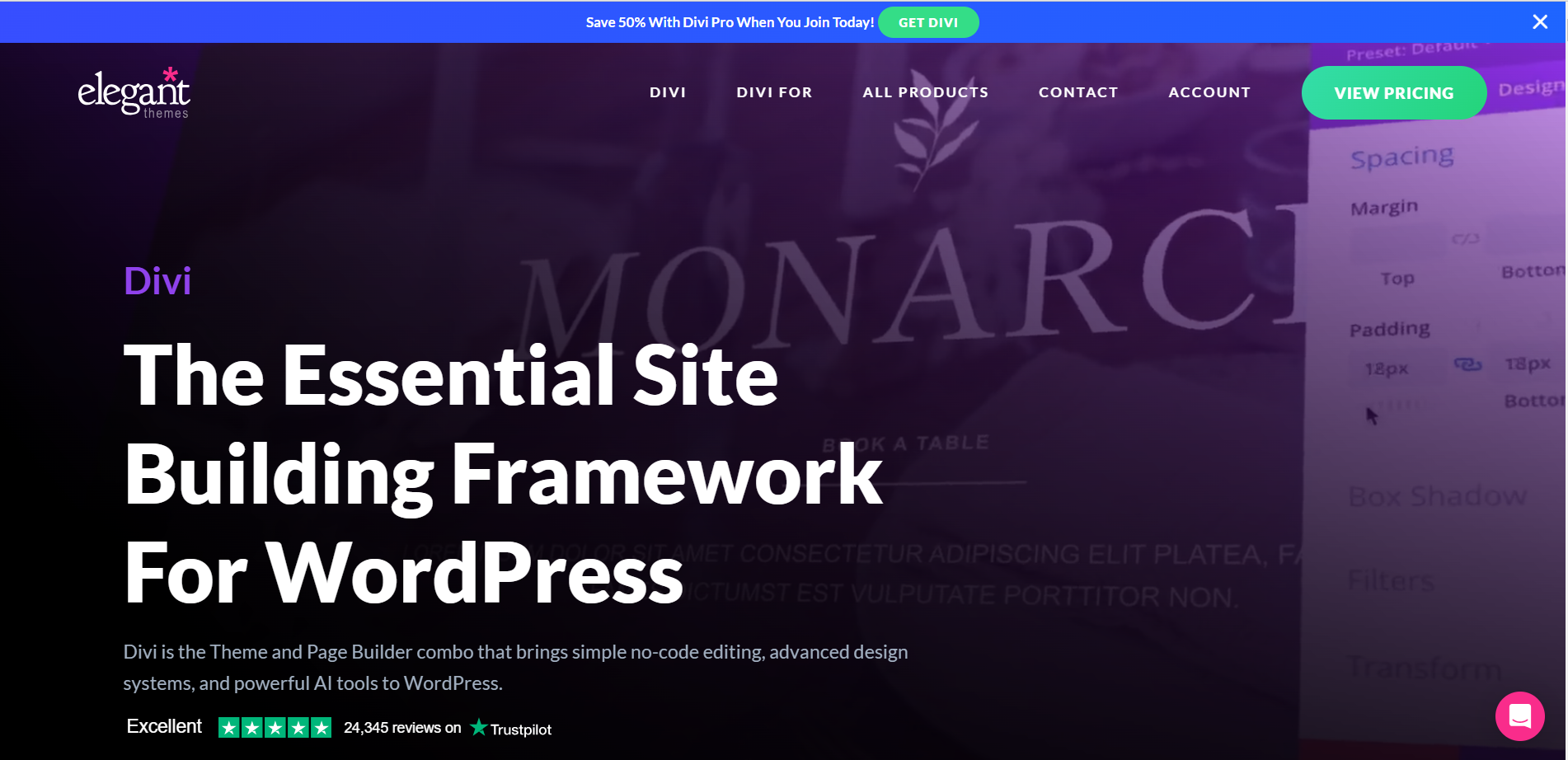 Divi Builder est un constructeur de pages intégré au thème Divi