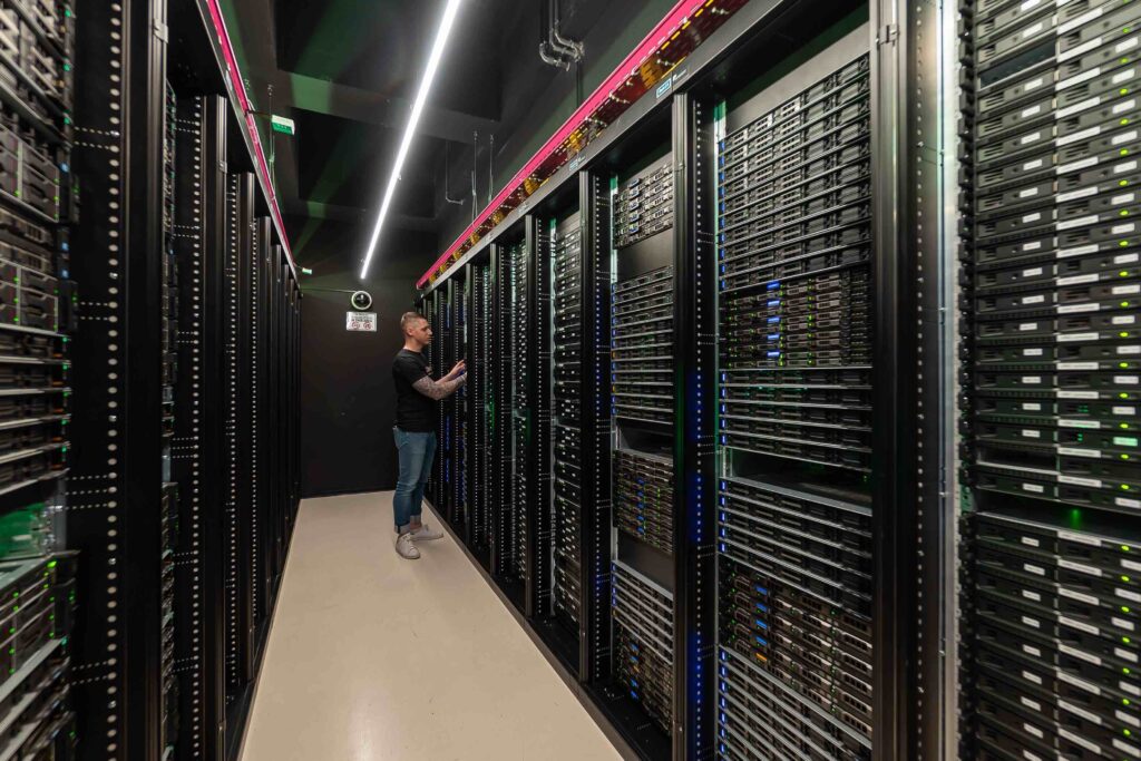 Un datacenter de l’hébergeur suisse Infomaniak.