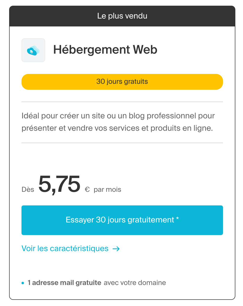 L'offre Hébergement web d'Infomaniak.