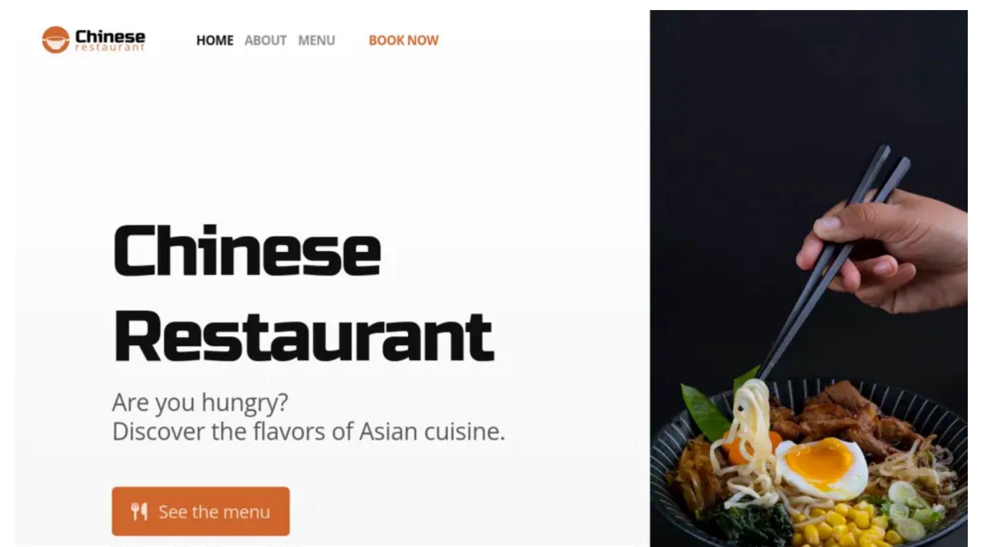 Un exemple de thème dédié aux restaurants.