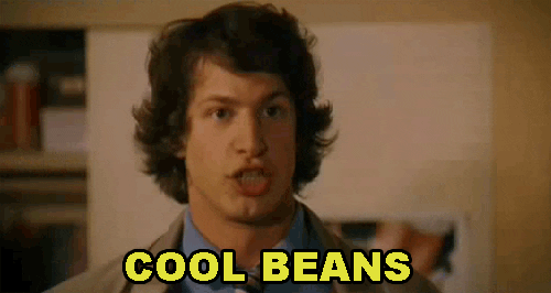Un homme dit Cool Beans.