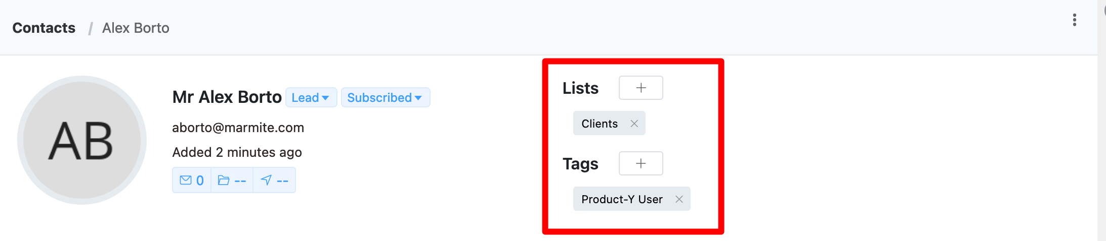 FluentCRM allows you to easily add and modify new contacts.