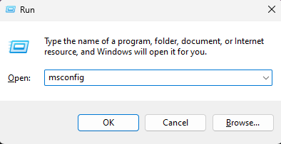To restart the DNS server on Windows, search for "msconfig"